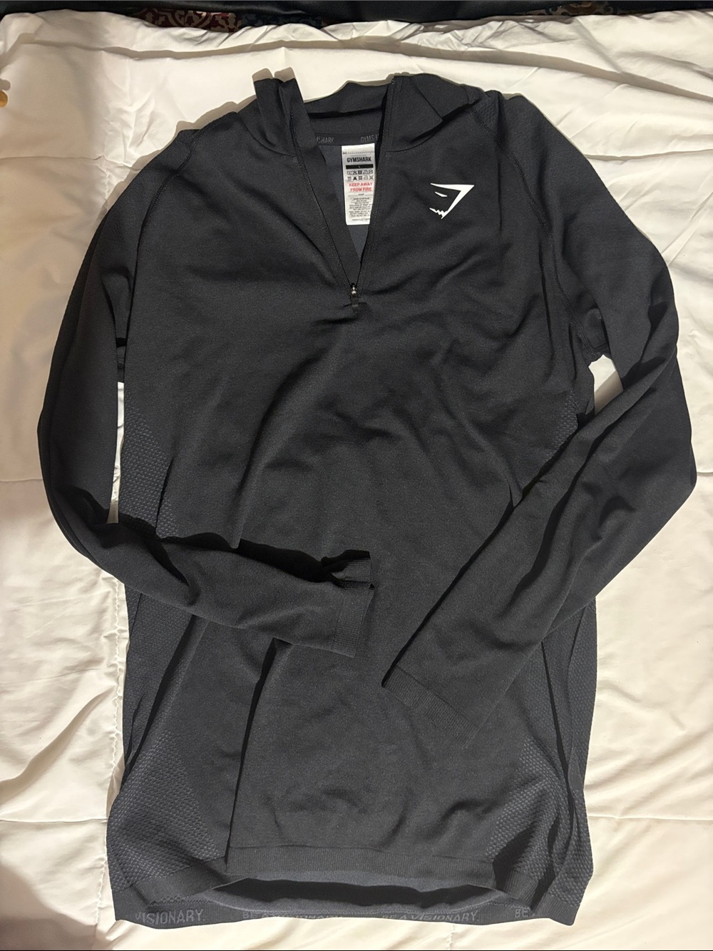 Gymshark Men’s Black Half-Zip Training Hoodie